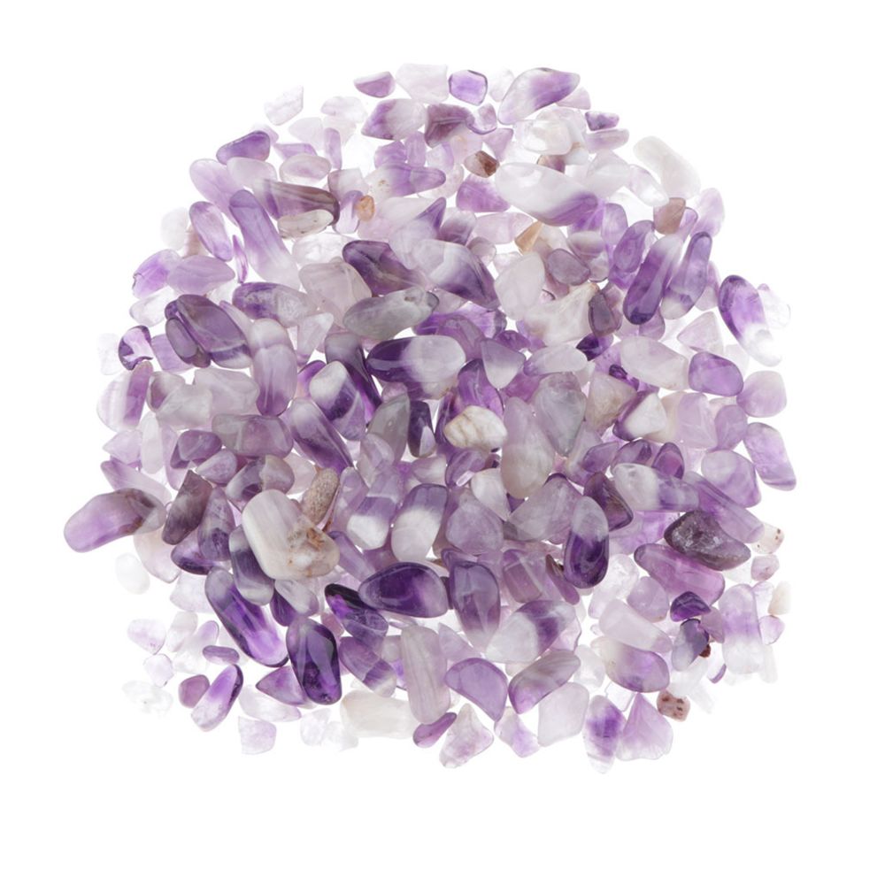 marque generique - 100g de cristaux de quartz quartz concassés morceaux de pierres précieuses décorées violet 5-12mm - Perles