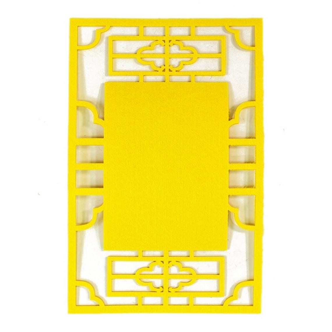 Wewoo - École stéréo coloré épais non-tissé fond Pad décoration matériauxtaille 23,5x36 cm jaune - Dessin et peinture