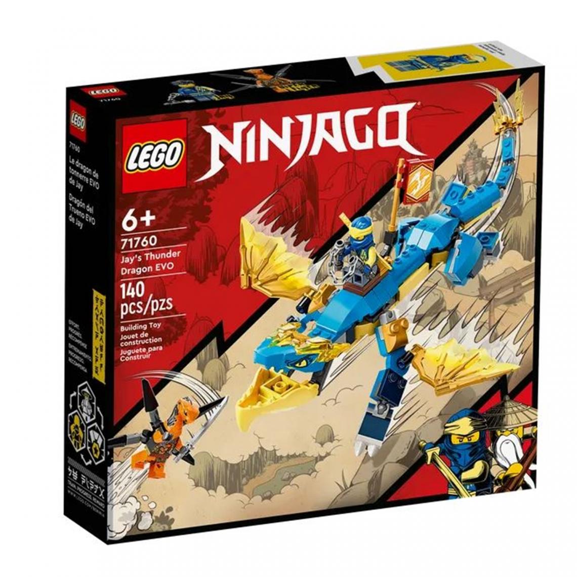 Ludendo - Le dragon du tonnerre de Jay - Évolution LEGO Ninjago 71760 - Briques Lego