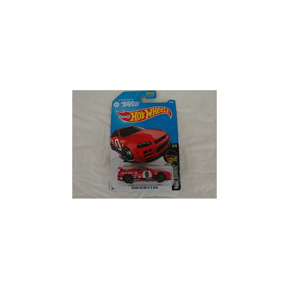 California - Hot Wheels 2016 Night Burnerz Need for Speed Nissan Skyline GT-R (R34) 83/250 Red - Voitures