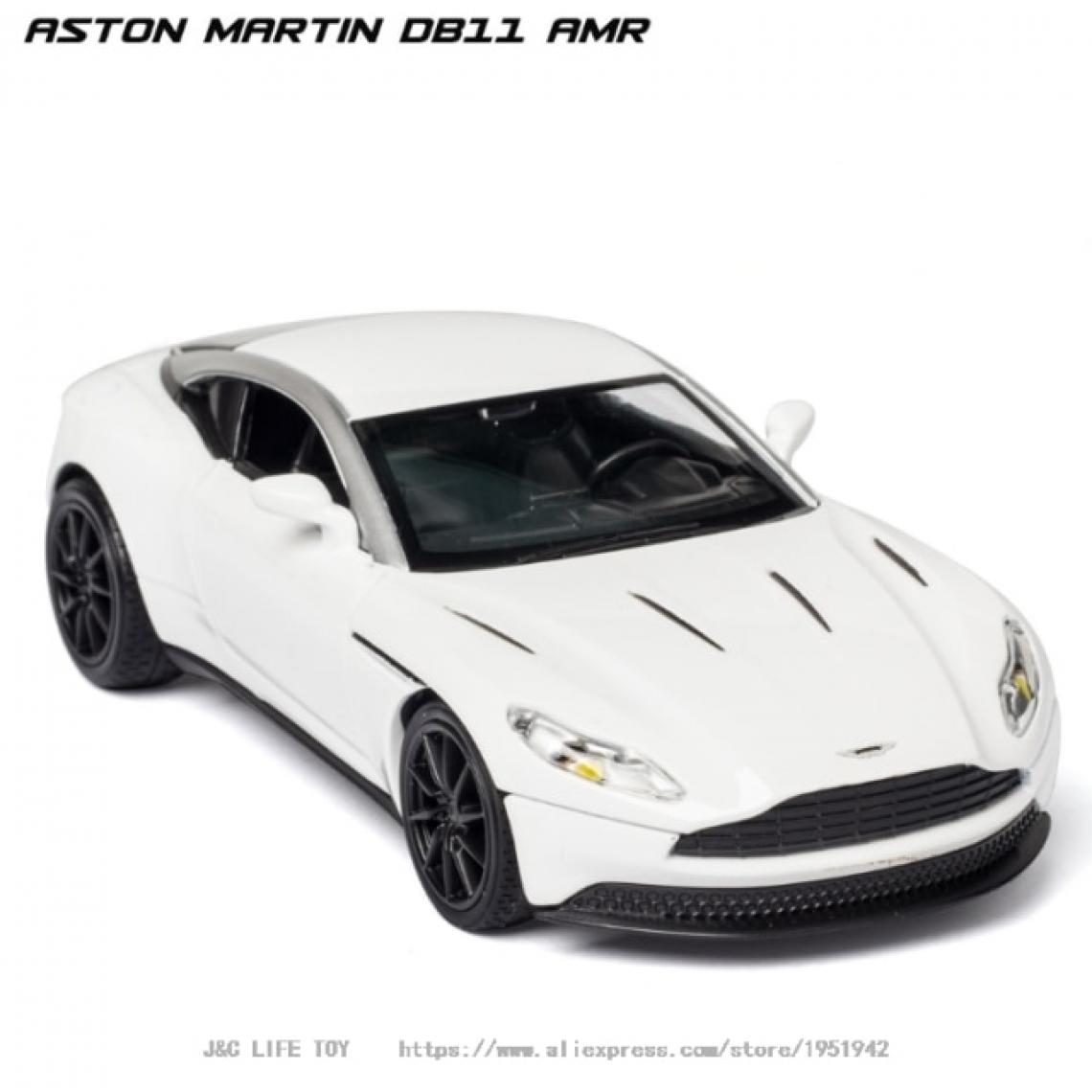 Universal - 1: 32 Aston Martin DB11 AMR Voiture jouet moulée sous pression Modèle de voiture jouet en métal Simulation haute Retraite Collection de jouets pour enfants(blanche) - Voitures