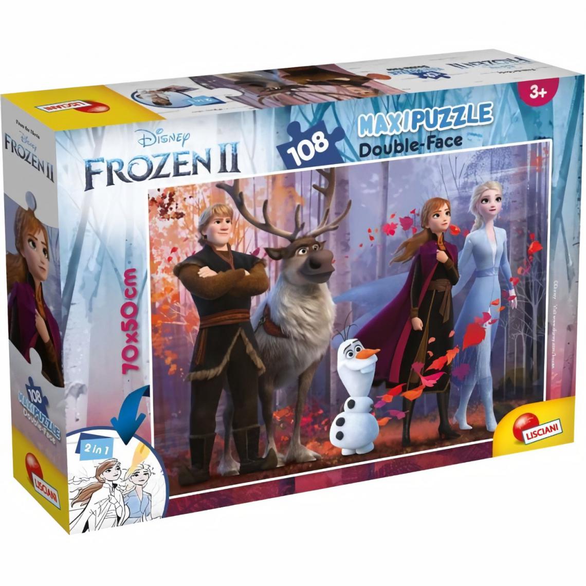 Lisciani Giochi - LISCIANI GIOCHI Disney Puzzle double face Maxi Floor 108 Frozen 2 - Animaux