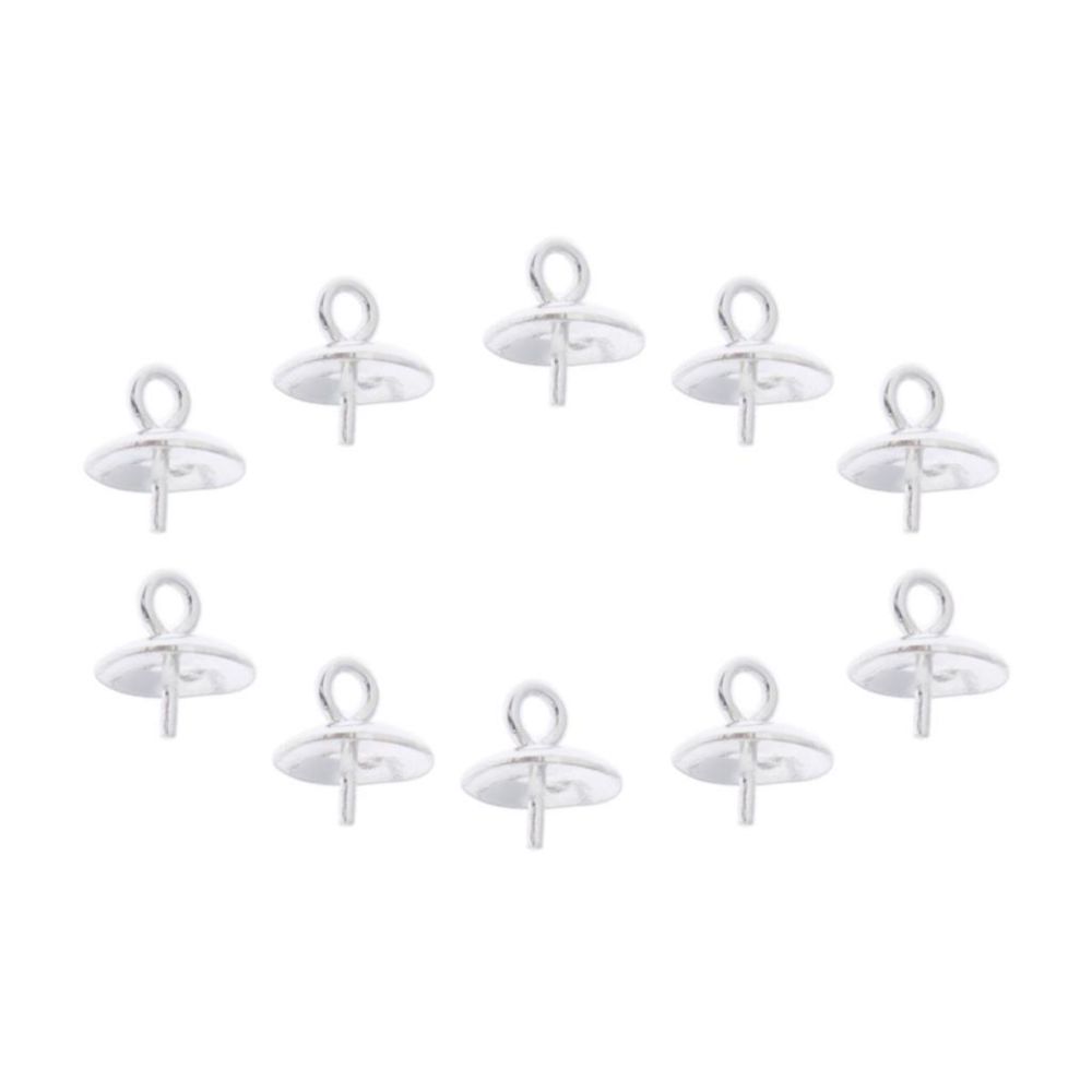 marque generique - 10 pièces perle vis épingle à œil Bail Peg pendentifs prise de bijoux conclusions 5mm - Perles