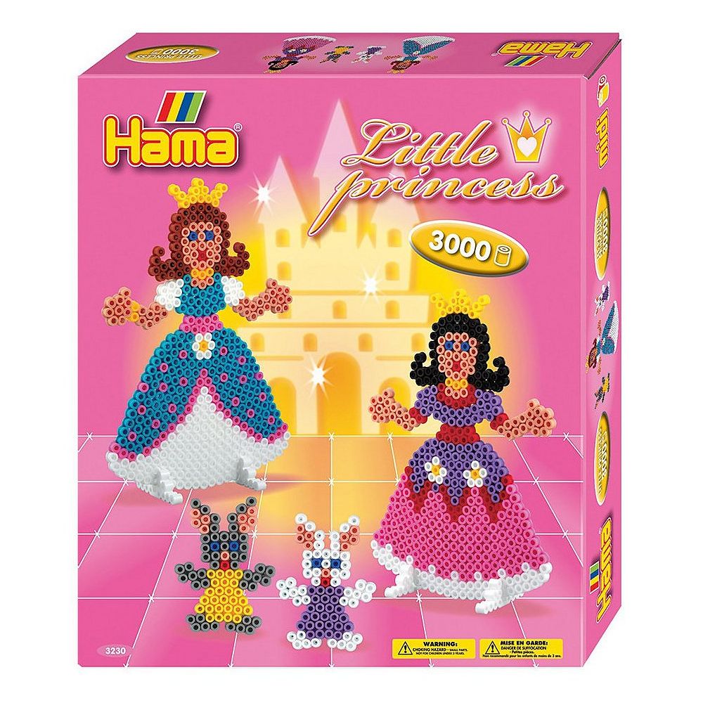 Hama - Boîte de 3000 perles et plaques Hama Midi : Les petites princesses - Perles