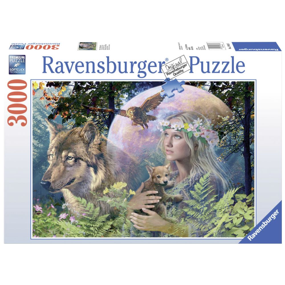 Ravensburger - Puzzle Loups au clair de lune – 3000 pièces - Animaux