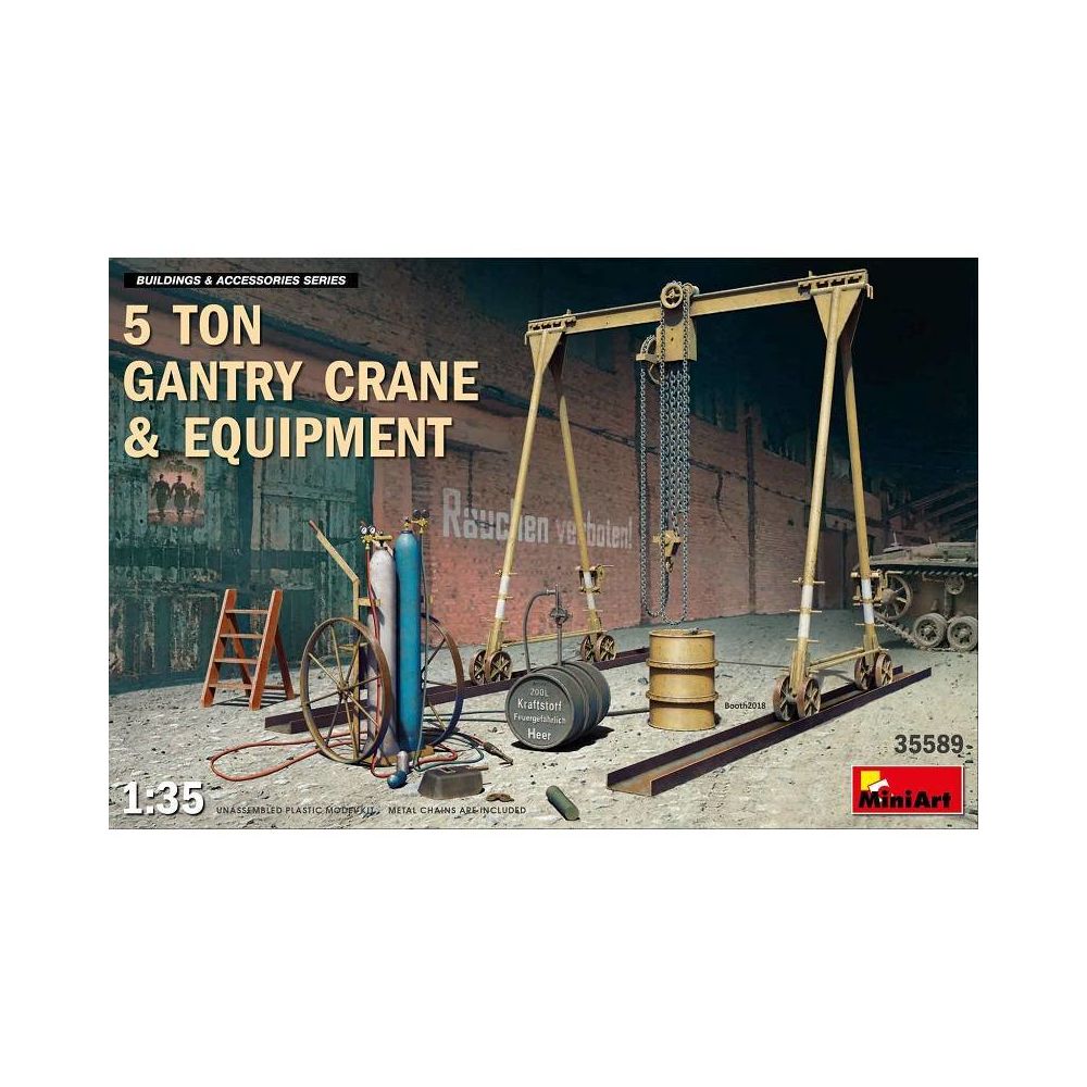 Mini Art - 5 Ton Gantry Crane & Equipment - Décor Modélisme - Accessoires maquettes