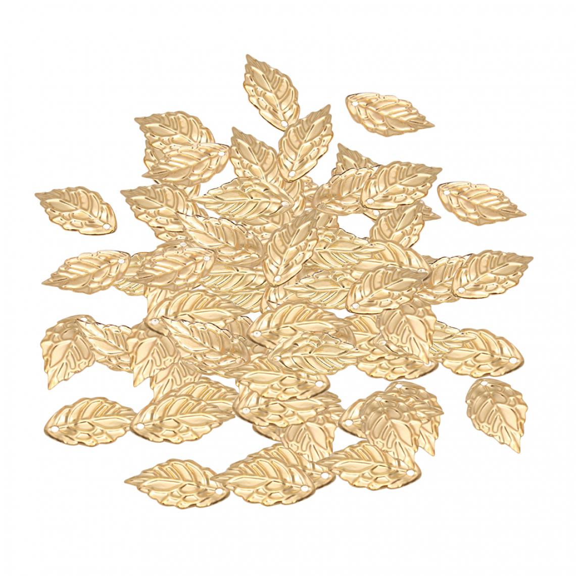 marque generique - 100pcs feuille charmes résultats de bijoux bricolage collier décoration platine - Perles