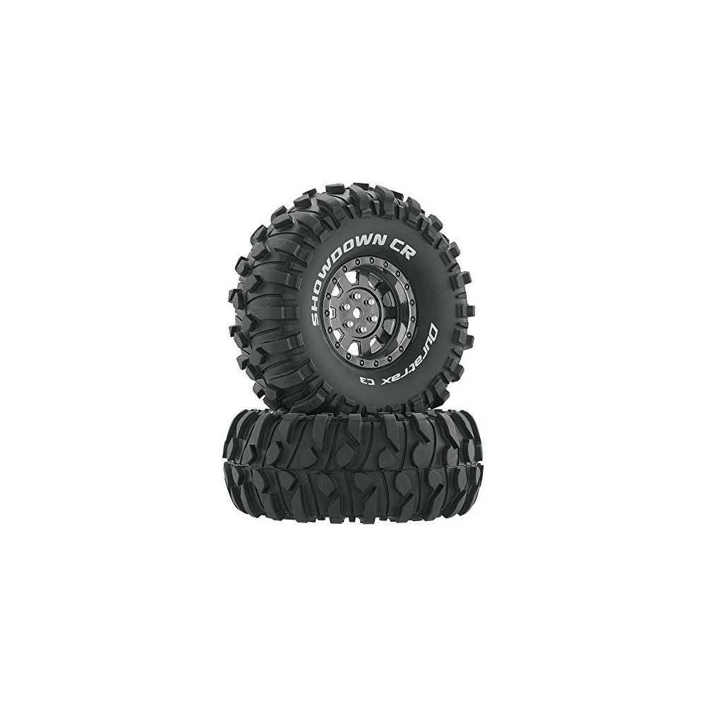 Duratrax - Duratrax Showdown RC Rock Crawler Tires with Foam Inserts C3 Super Soft Compound High Traction 19 Black Chrome (Set of 2) - Accessoires et pièces