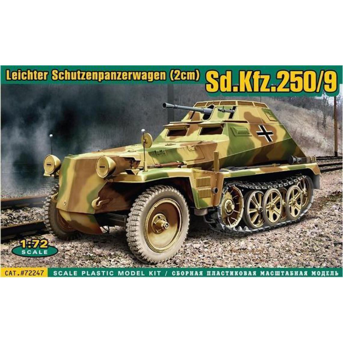 Ace - Sd.Kfz.250/9 Leicht. Schützenp.wagen(2cm - 1:72e - ACE - Accessoires et pièces