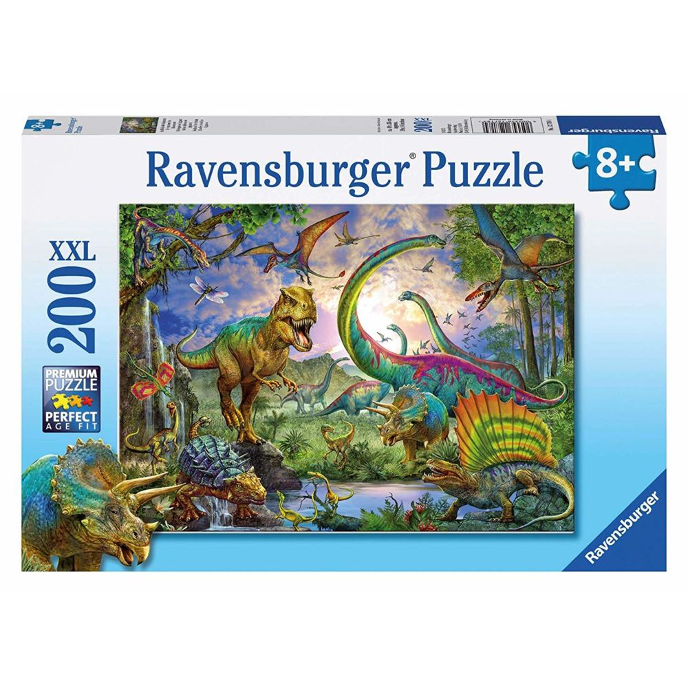 Ravensburger - Ravensburger - 12718 - Puzzle Enfant Classique - Royaume Dinosaures - 200 Pièces XXL - Animaux