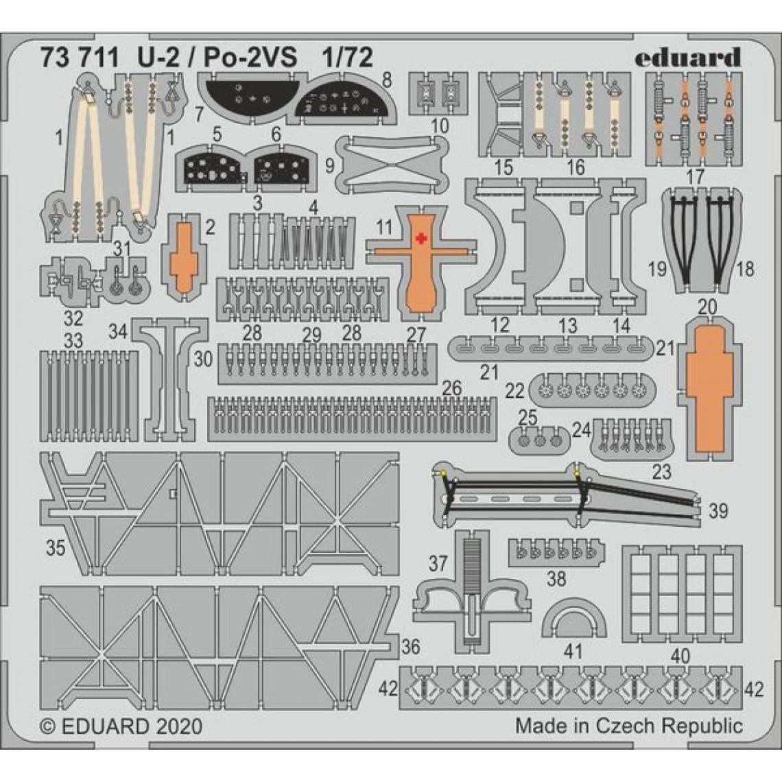 Eduard - U-2/Po-2VS for ICM - 1:72e - Eduard Accessories - Accessoires et pièces