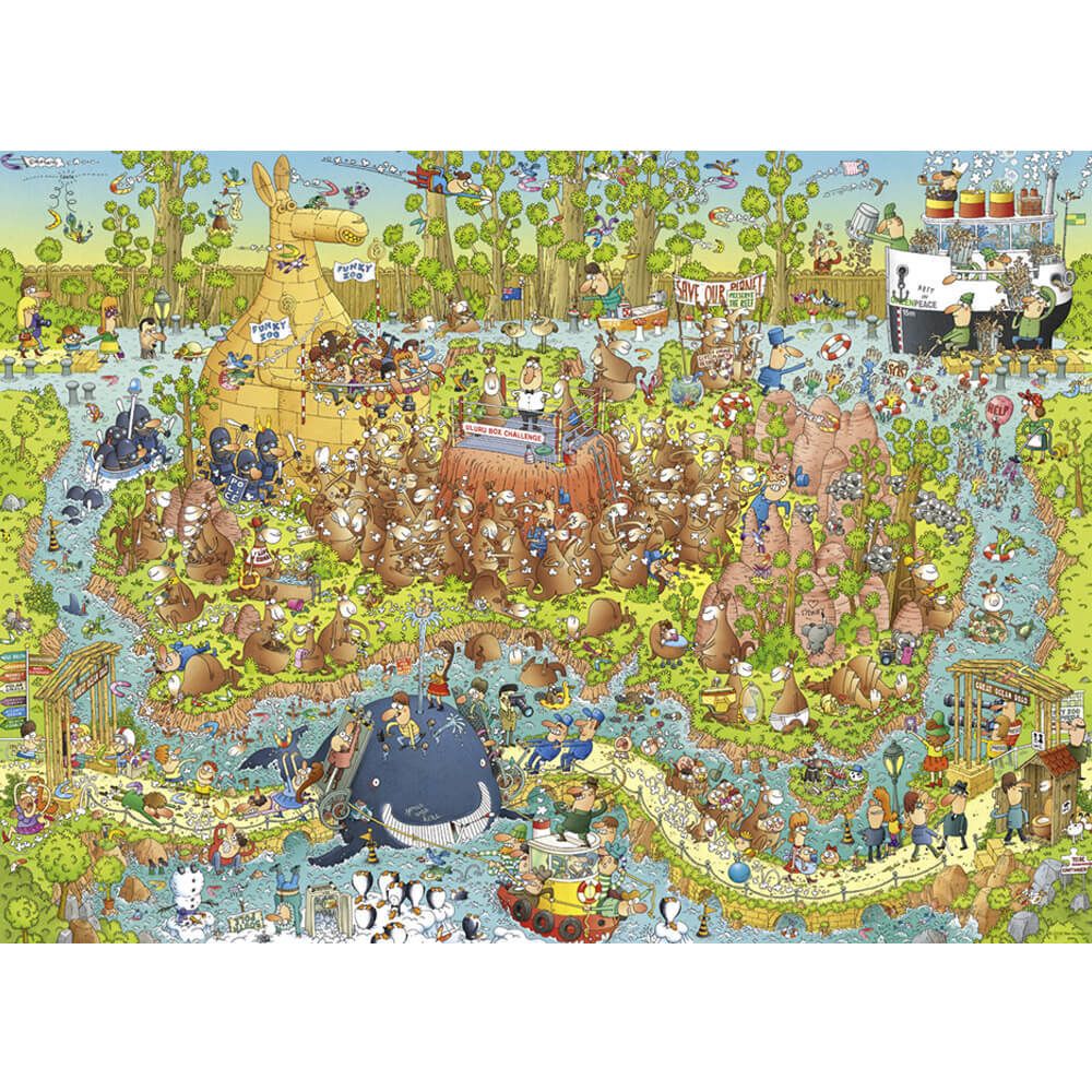 Heye - Puzzle 1000 pièces : Funky zoo : Australie, Marino Degano - Animaux