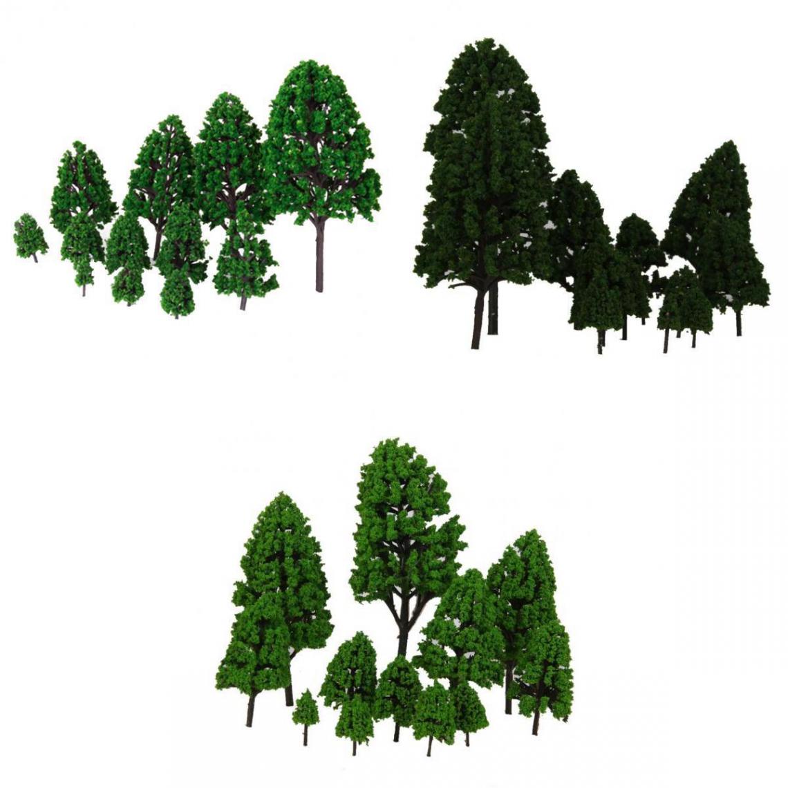 marque generique - 36pcs architecture paysage modèle arbres train chemin de fer paysage HO OO échelle - Accessoires maquettes