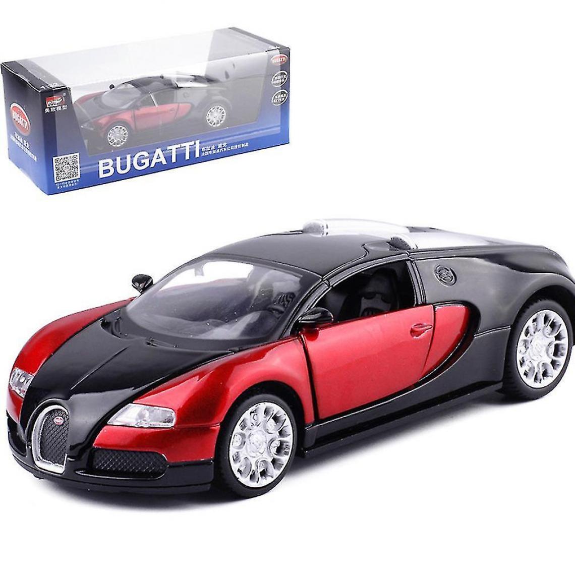 Universal - Collectible en alliage moulé sous pression Modèle 1/32 Bugatti Veyron véhicule tiré en arrière Mini Classic son et luminaire jouet(Rouge) - Voitures