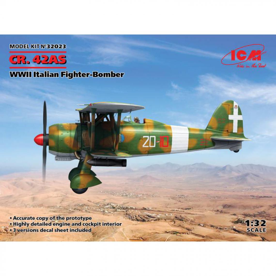 Icm - Maquette Avion Cr. 42as Wwii Italian Fighter-bomber - Avions