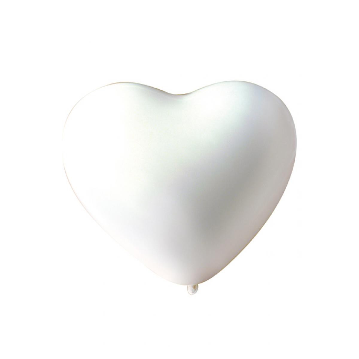 Dtm Loisirs Creatifs - Ballons de baudruche gonflables Blanc Coeur (x10) - Graine créative - Kits créatifs