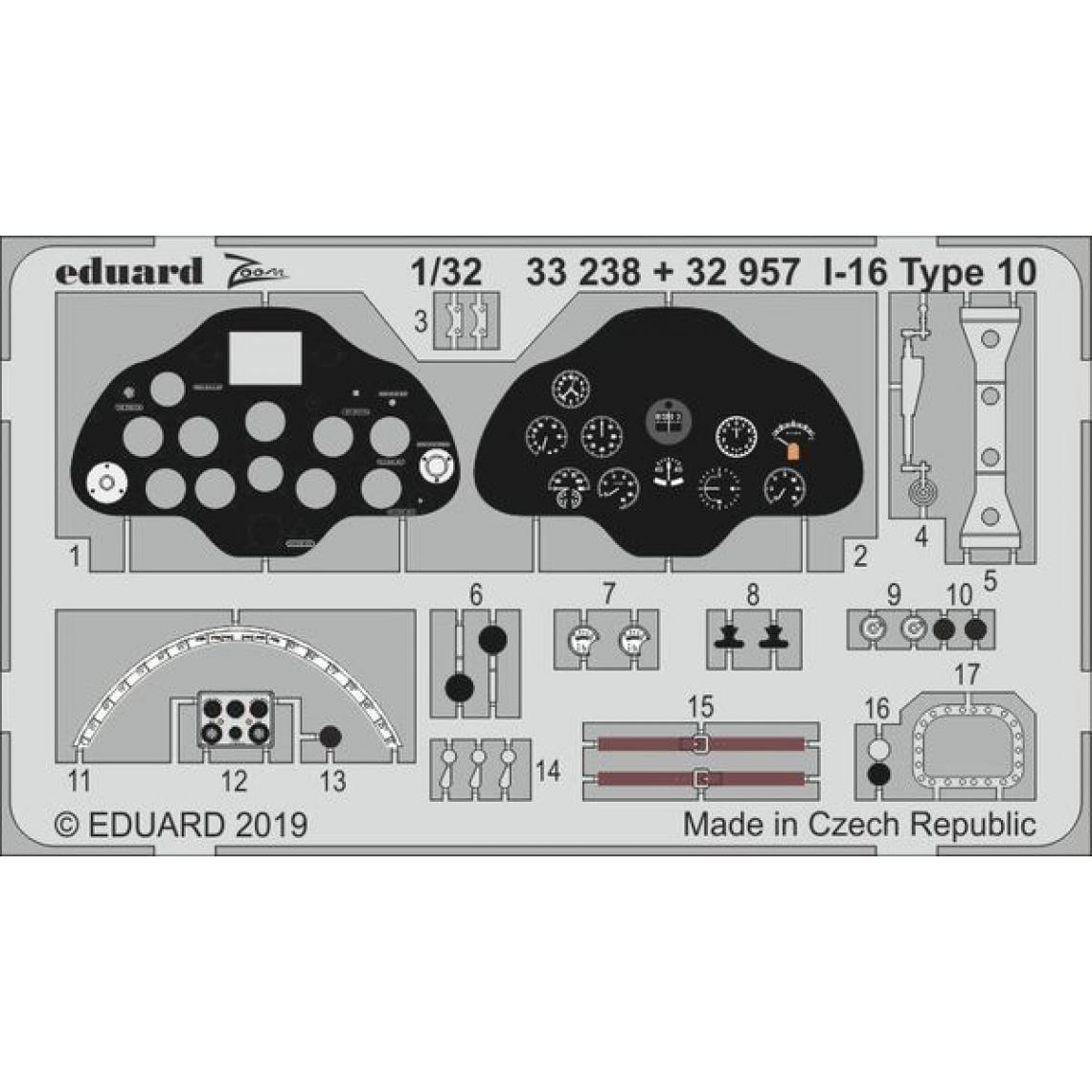 Eduard - I-16 Type 10 for ICM - 1:32e - Eduard Accessories - Accessoires et pièces