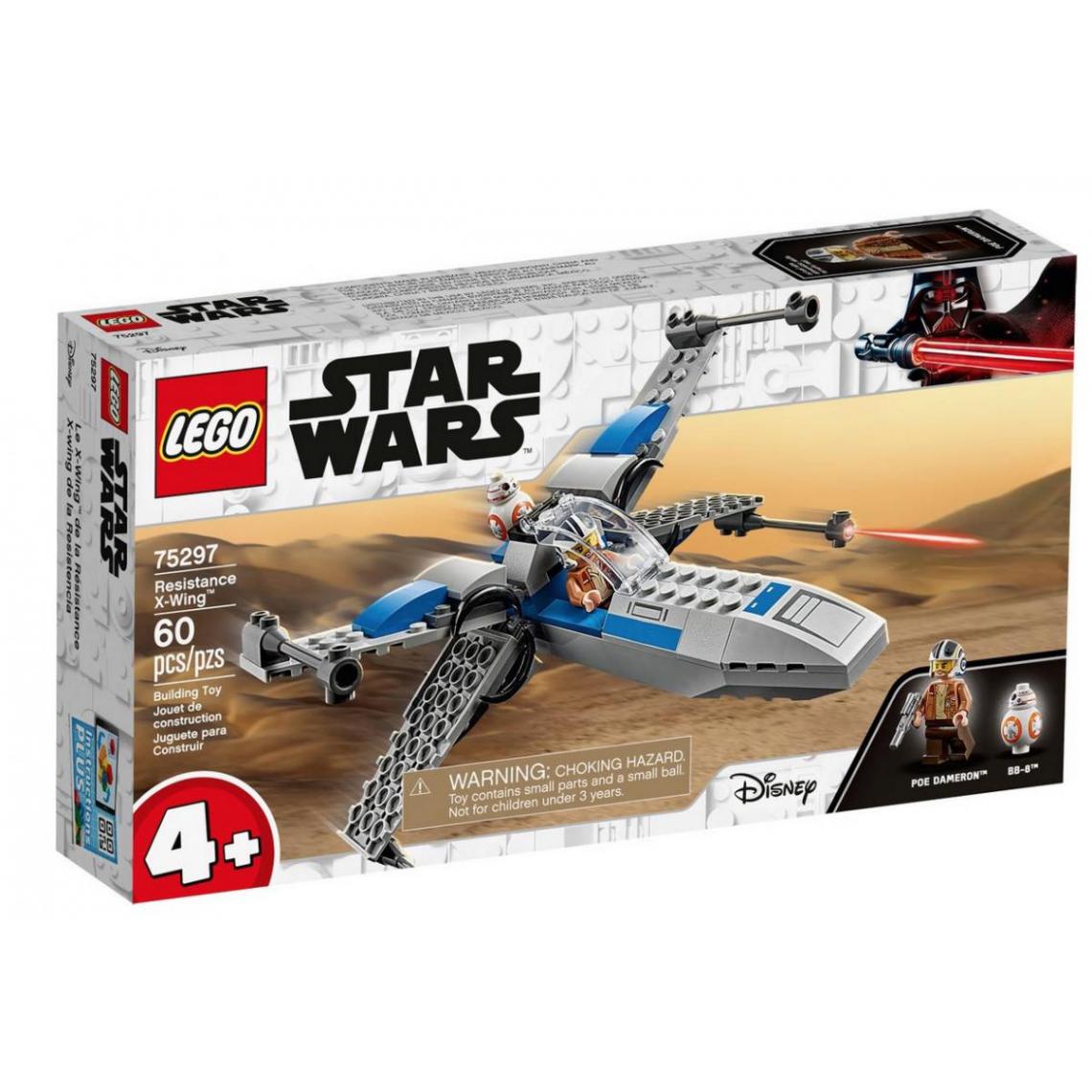 Lego - LEGO 75297 Star Wars™ X-Wing™ de la Résistance Jouet Starfighter pour Les Enfants de 4 Ans et + avec La Minifigurine de Poe Dameron - Briques Lego