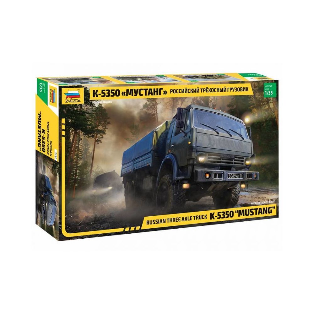 Zvezda - Maquette Camion Russian Three Axle Truck K-5350 ""mustang"" - Camions