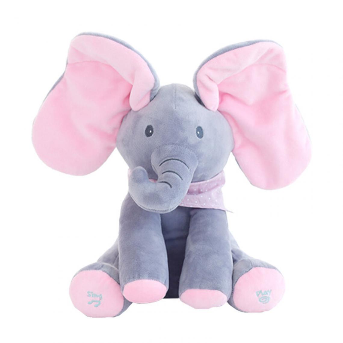 Universal - Bébé cache-cache, poupée éléphant, chanteur, jouet, cadeau.(Rose) - Animaux