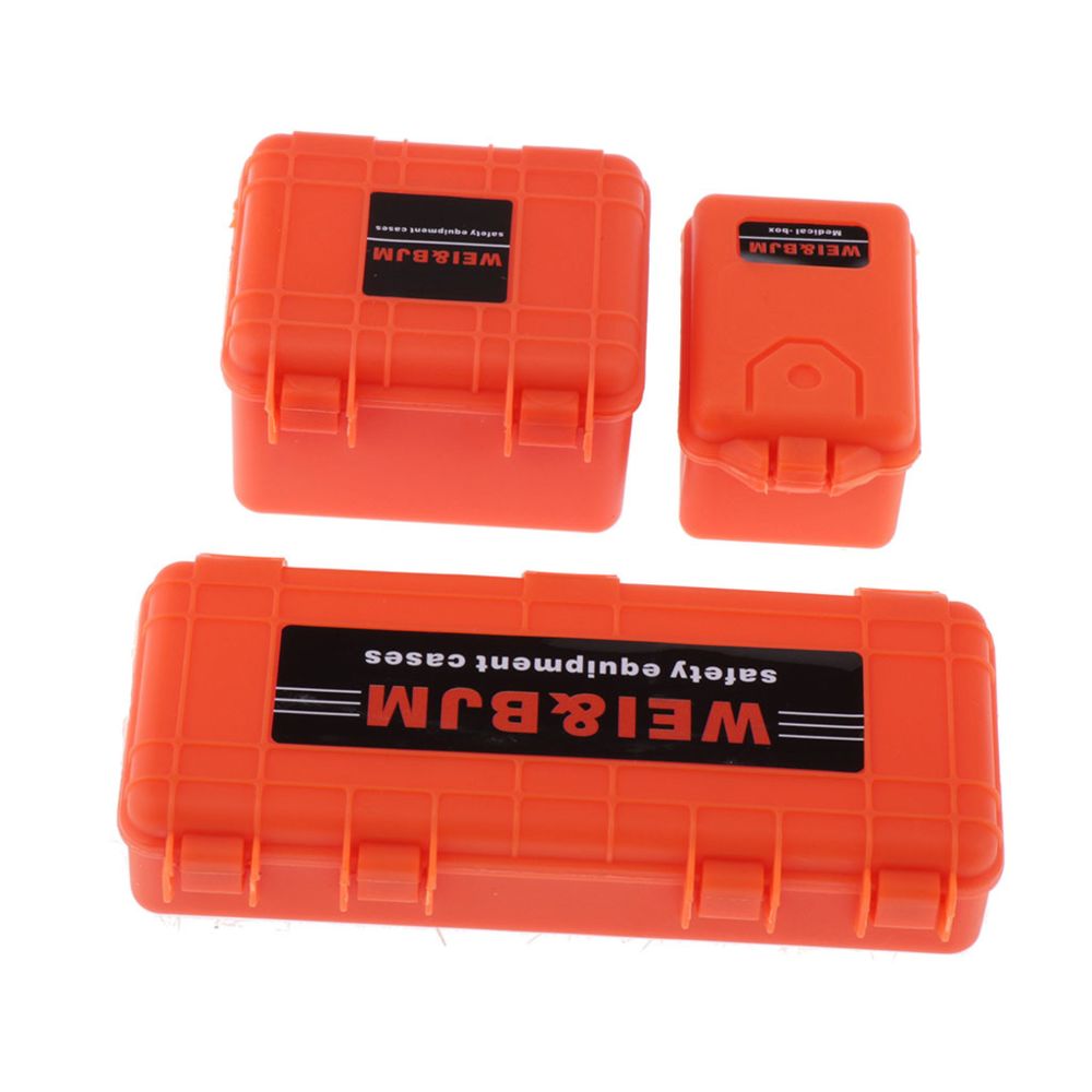 marque generique - 1 Set RC Car Bagage Case Coffre 1:10 RC Camion Corps Décoration Pièces Orange - Accessoires et pièces