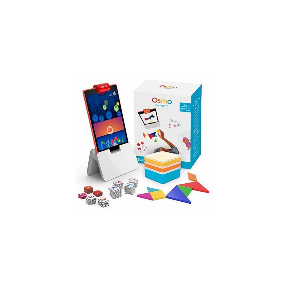 Osmo - Osmo - Genius Kit for Fire Tablet - 5 Hands-On Learning Games - Ages 5-12 - Problem Solving & Creativity - STEM - (Osmo Fire Tablet Base Included - Amazon Exclusive) - Jeux d'éveil