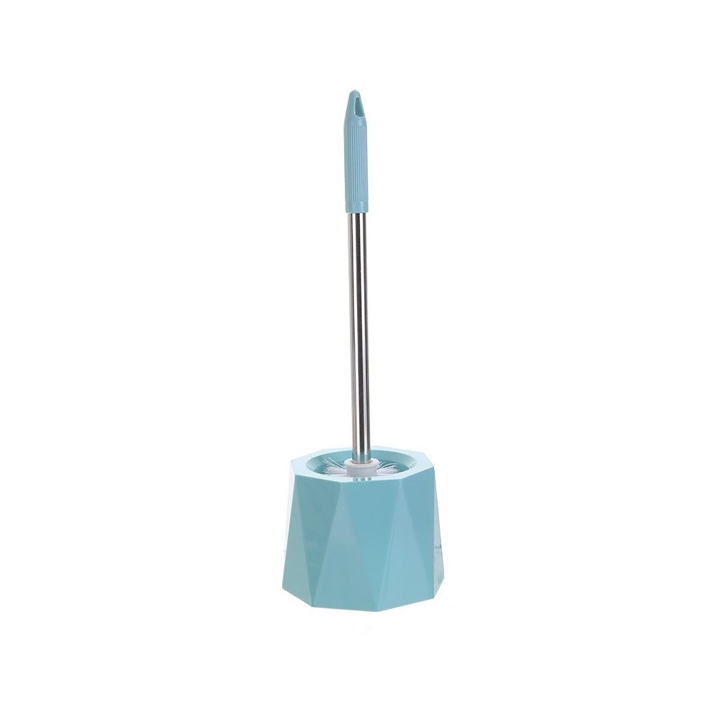 Wewoo - Base en forme de diamant Brosse de toilette à manche long acier inoxydable de nettoyage de bleu - Cuisine et ménage