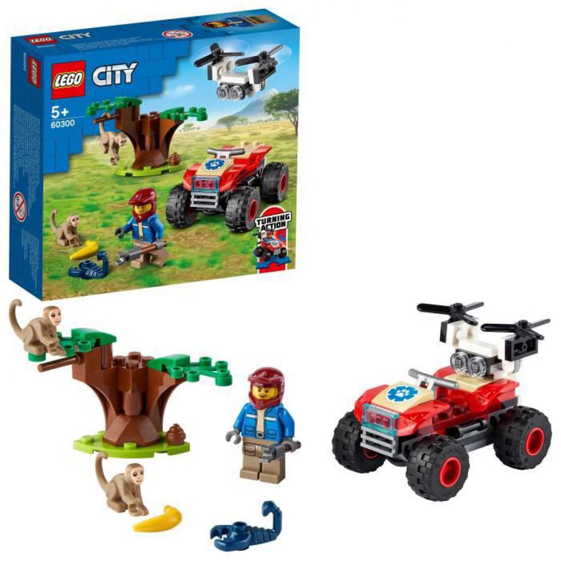 Lego - LEGO 60300 City Wildlife Le quad de sauvetage des animaux sauvages avec figurines - Briques Lego