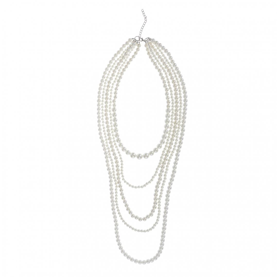 marque generique - Femme Mode Rétro Collier de Perles Imitation Multicouche Bijoux - Perles