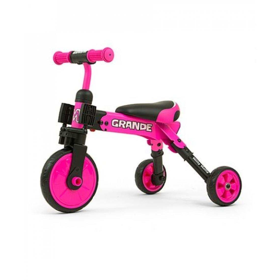 Milly Mally - Ride On - Vélo 2en1 Grande Rose - Tricycle