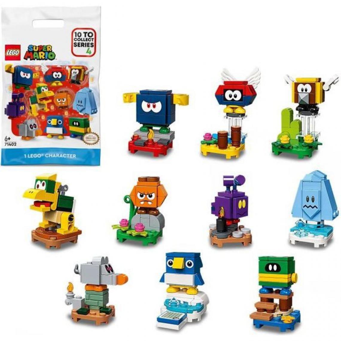 Lego - LEGO 71402 Super Mario Pack Surprise de Personnage - Série 4, Jouet a Collectionner avec Figurines, 1 Unité (Au Hasard) - Briques Lego