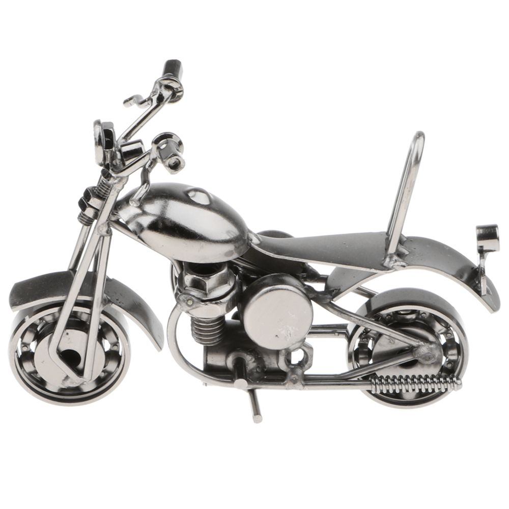 marque generique - moto vintage sculpture moto modèle métalwork décoration gris # 1 - Motos