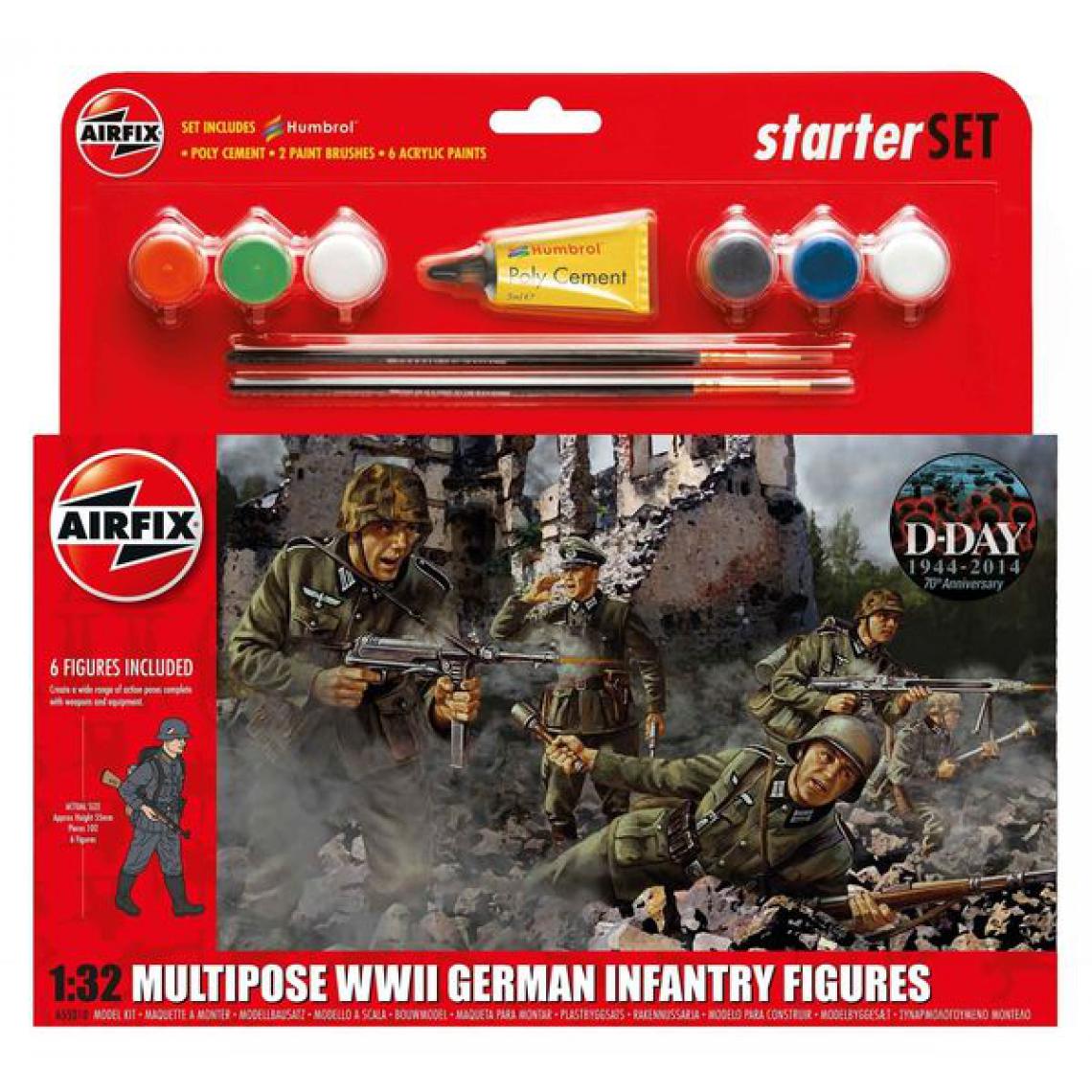 Airfix - Maquette WWII German Infantry Multipose Starter Set - Figurines militaires