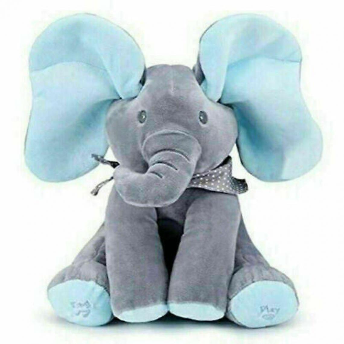 Universal - Musique éléphant peluche jouet peluche poupée chant bébé cadeau enfant (bleu) - Doudous