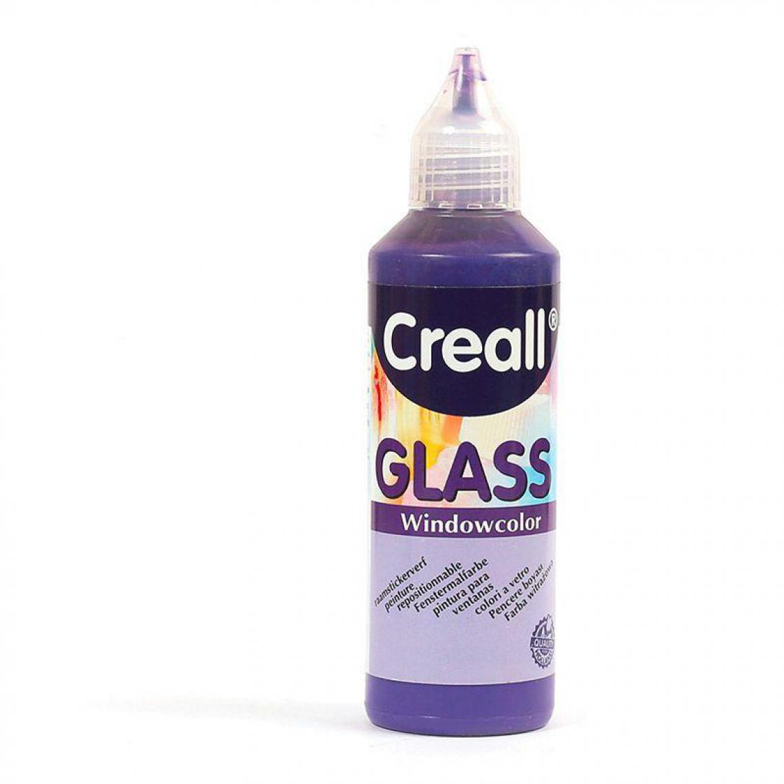 Graines Creatives - Peinture repositionnable pour vitres Creall Glass 80 ml - violet foncé - Dessin et peinture