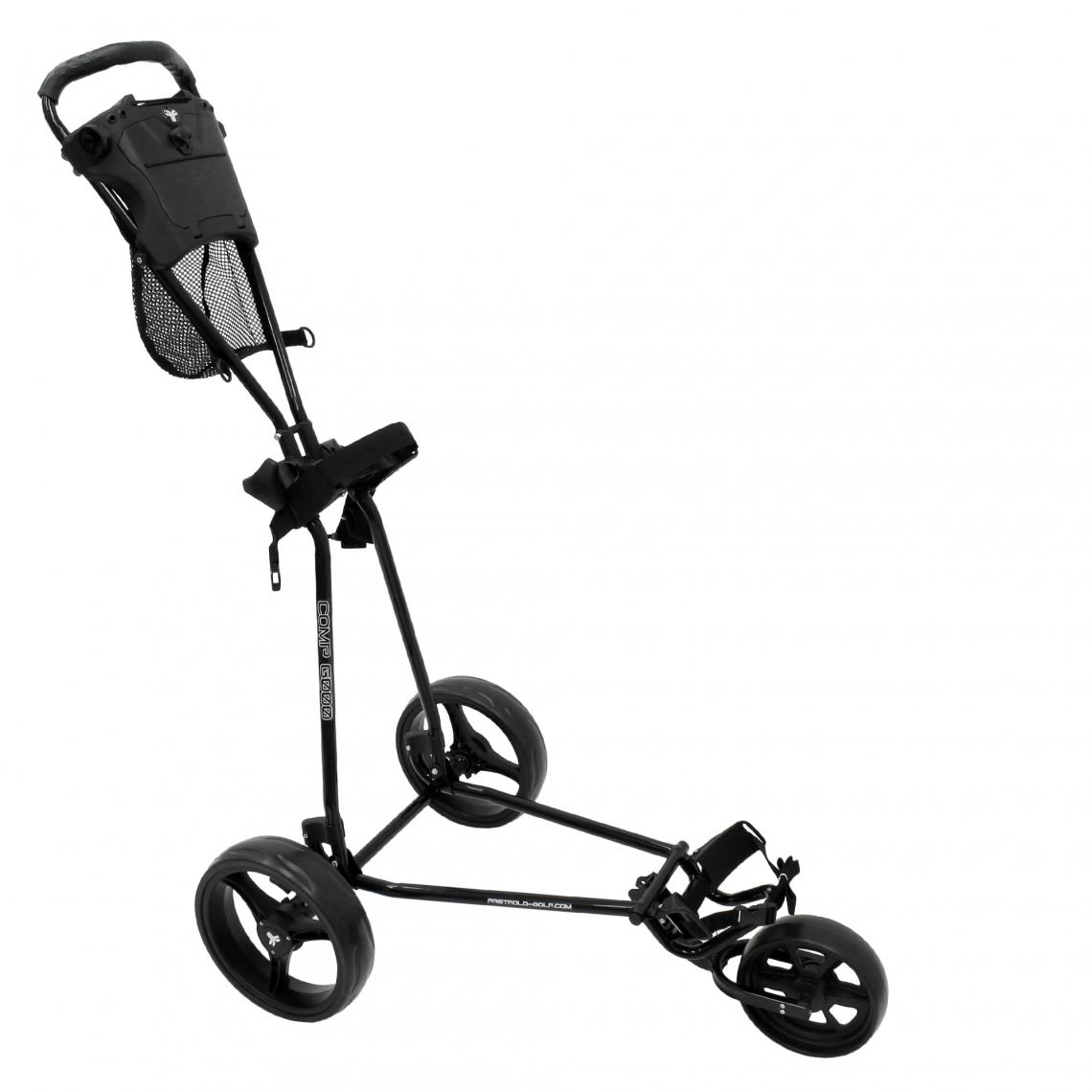 Ecd Germany - Chariot de golf FastFold Comp 6000 chariot de golf 3 roues poussées panier noir - Jeux de balles