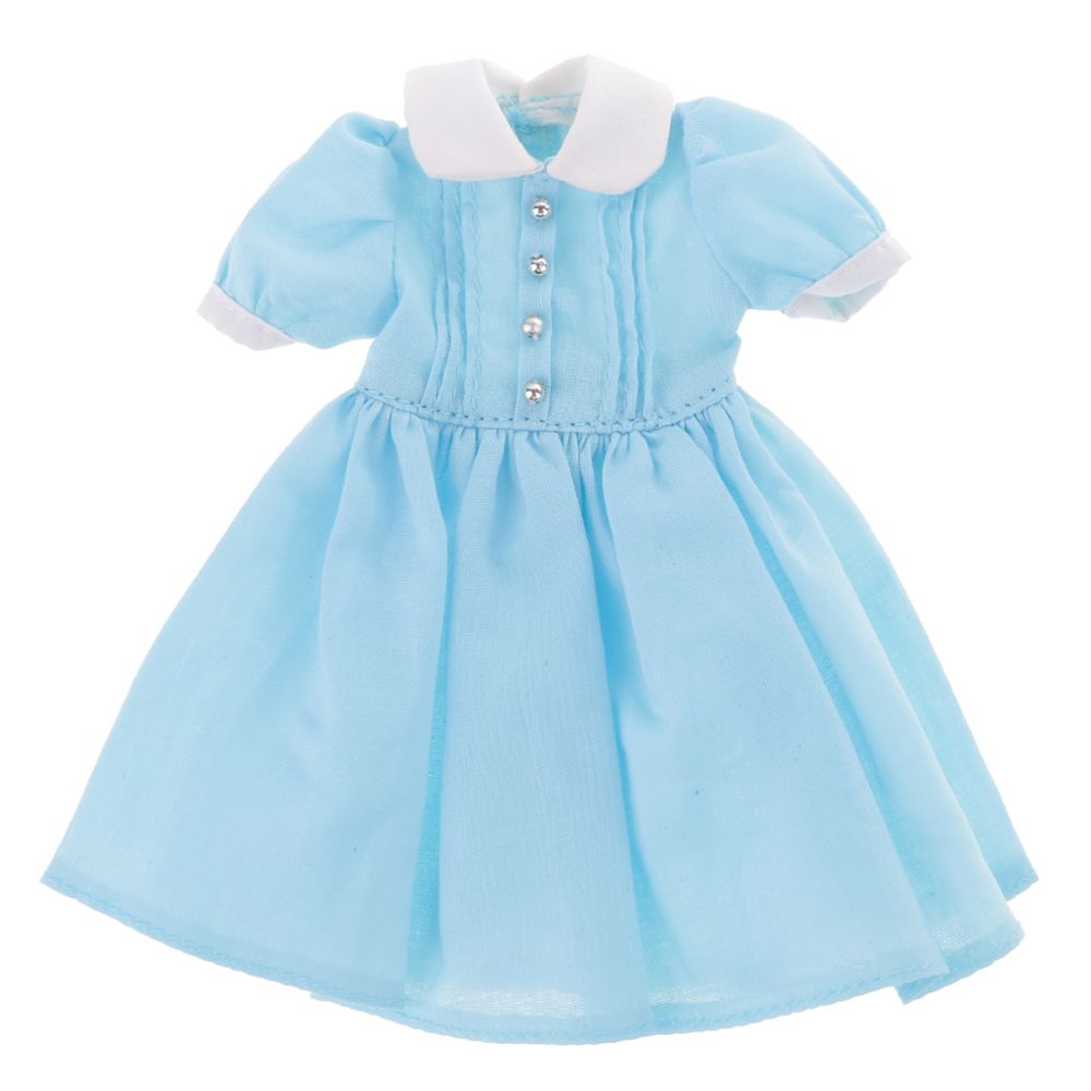 marque generique - 12.5cm belle tenue robe vêtements pour blythe poupée accessoires bleu - Poupons
