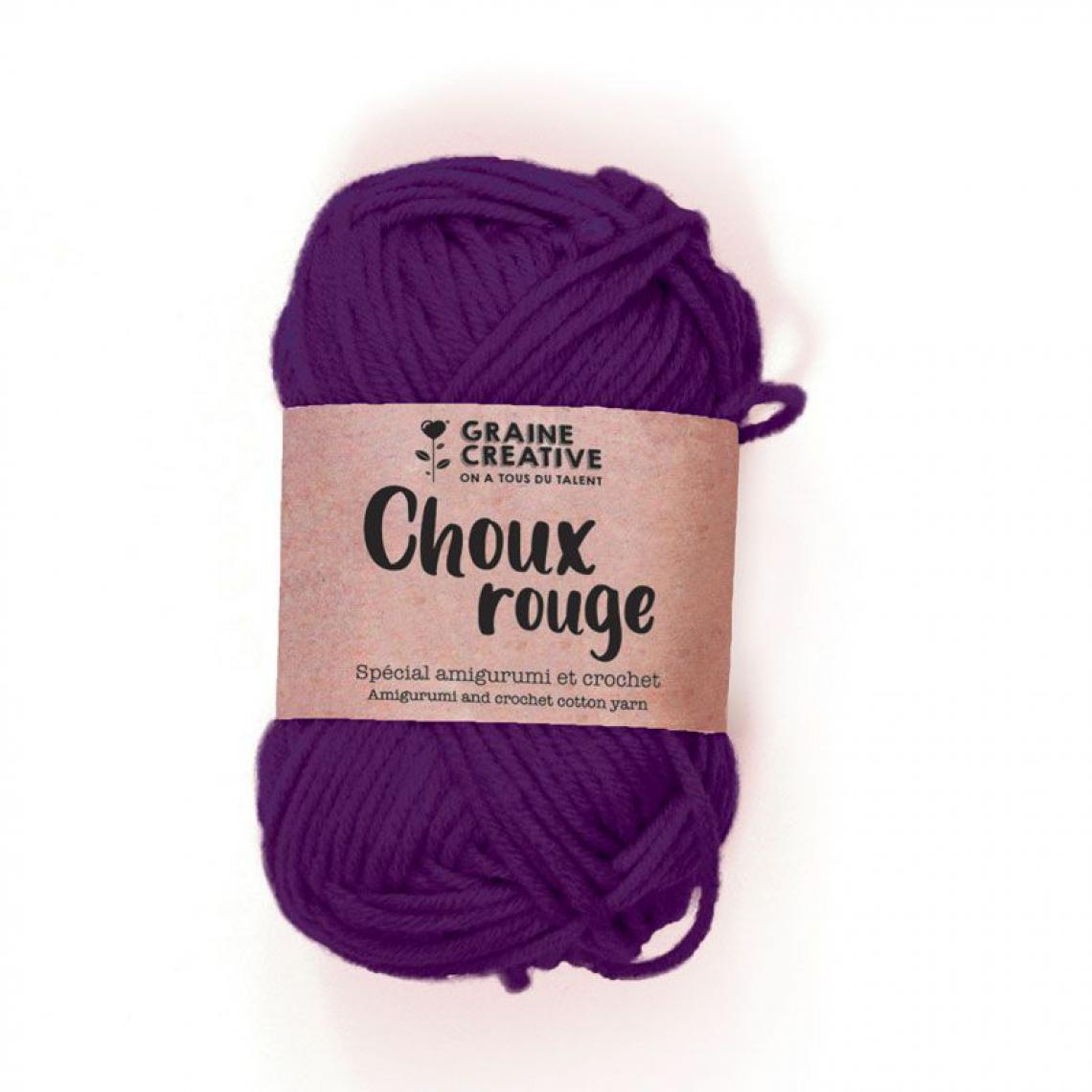 Graines Creatives - Fil de coton spécial crochet et amigurumi 55 m - violet - Dessin et peinture
