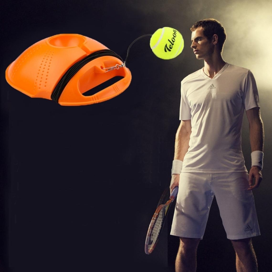 Wewoo - Ballon pour débutant, couleur aléatoire Entraîneur de tennis Set Rebound Plinthe Self-study Pratique Outil de formation Équipement Sport Exercice - Jeux de balles