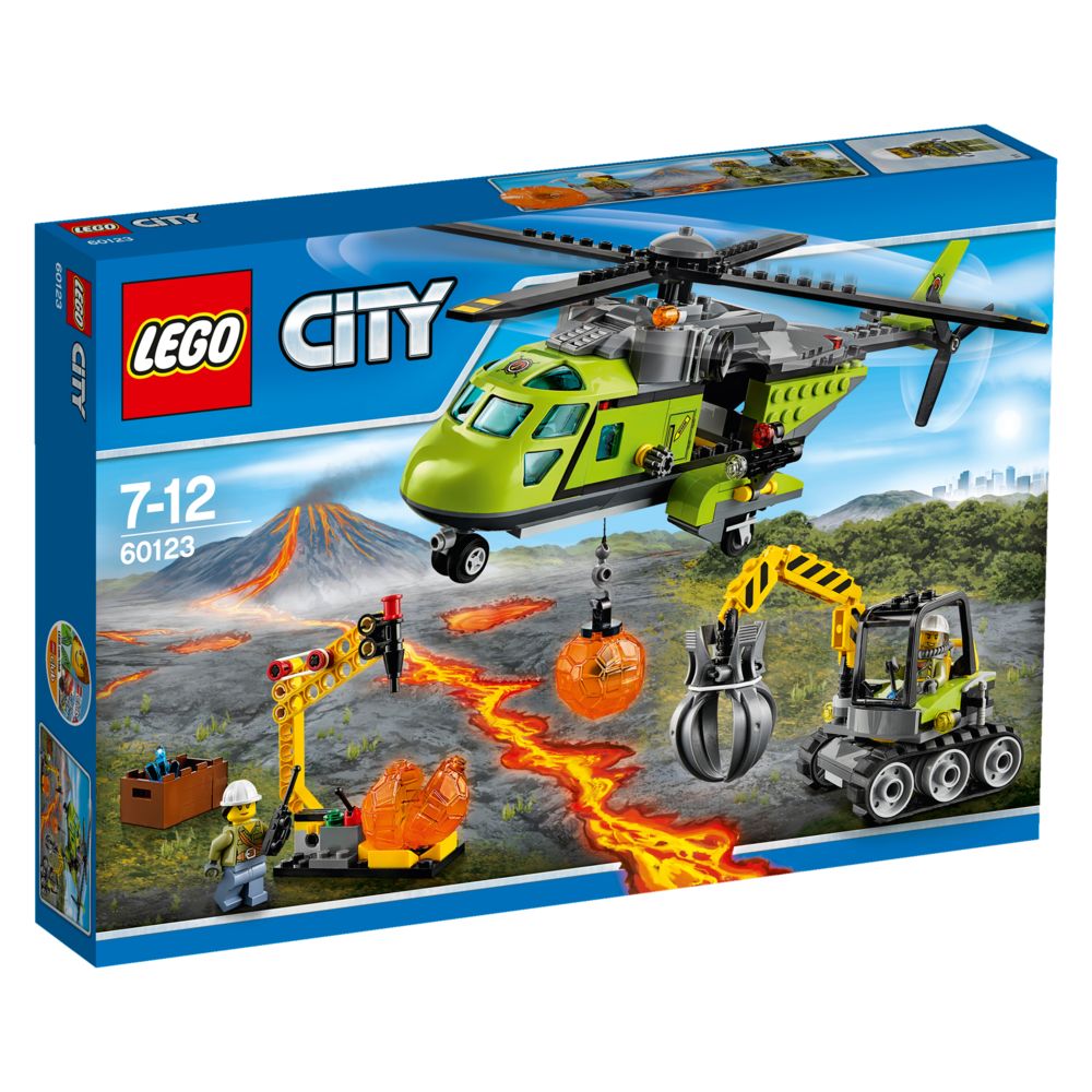 Lego - L'hélicoptère d'approvisionnement du volcan - 60123 - Briques Lego