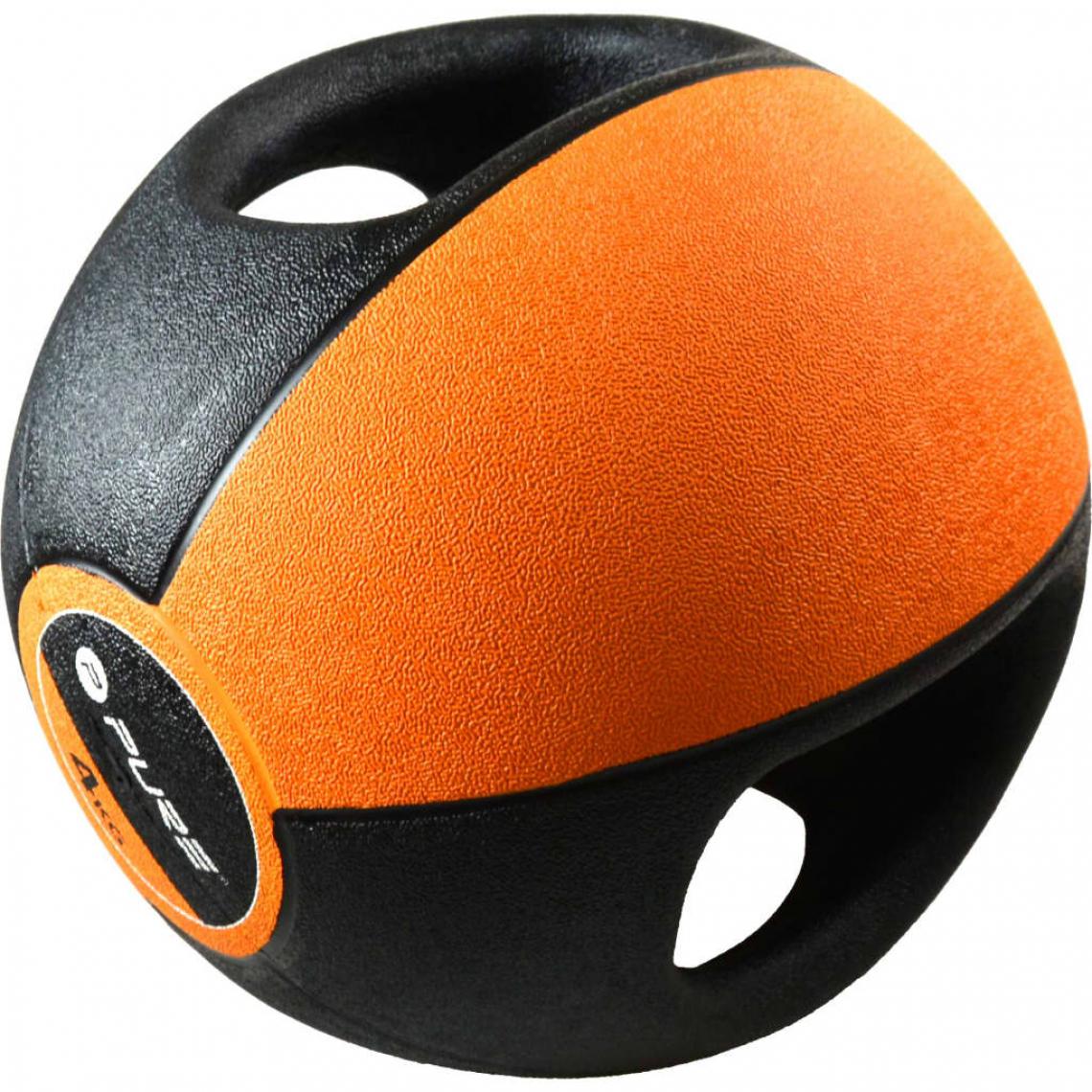 Icaverne - Icaverne - Ballons lestés famille Ballon médicinal avec poignées 4 kg Orange - Jeux de balles
