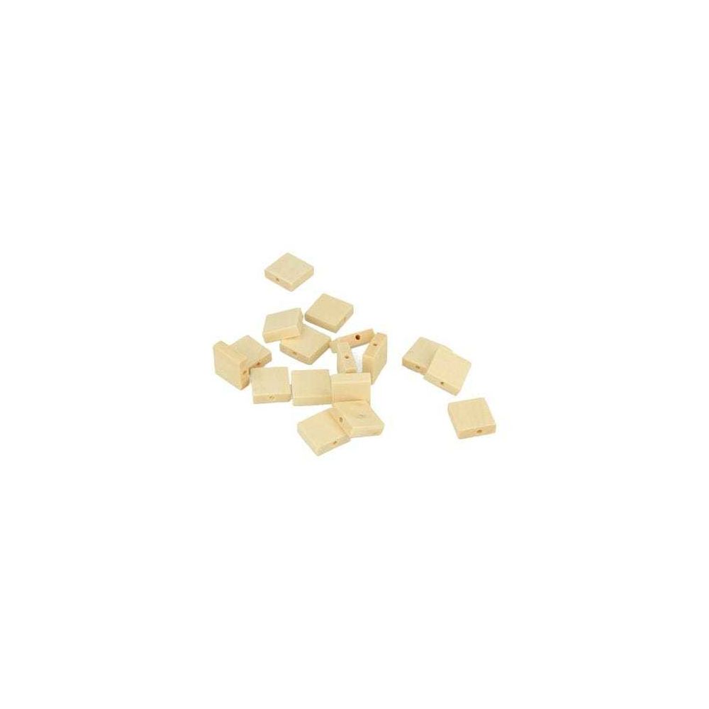 Artemio - Perle bois Lucy carré 15x4,7mm 30 pièces - Artémio - Perles