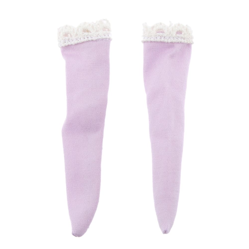 marque generique - 1/6 Violet Bas Chaussettes Dentelle Pour BJD Blythe Poupées Vêtements Accessoires - Poupons