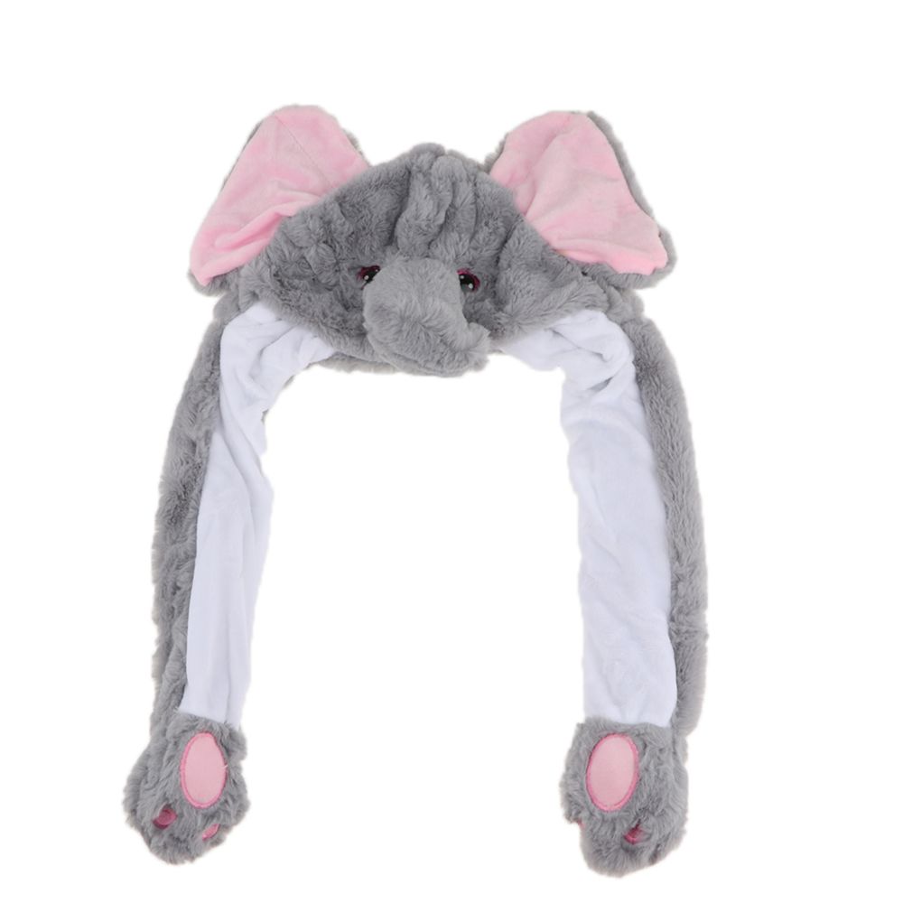 marque generique - Oreilles de lapin chapeau mobile chapeau de peluche animal mignon en peluche pour enfants éléphant - Poupons