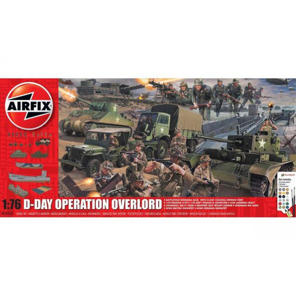 Airfix - D-Day 75th Anniversary Operation Overlor Gift Set- 1:76e - Airfix - Voitures RC