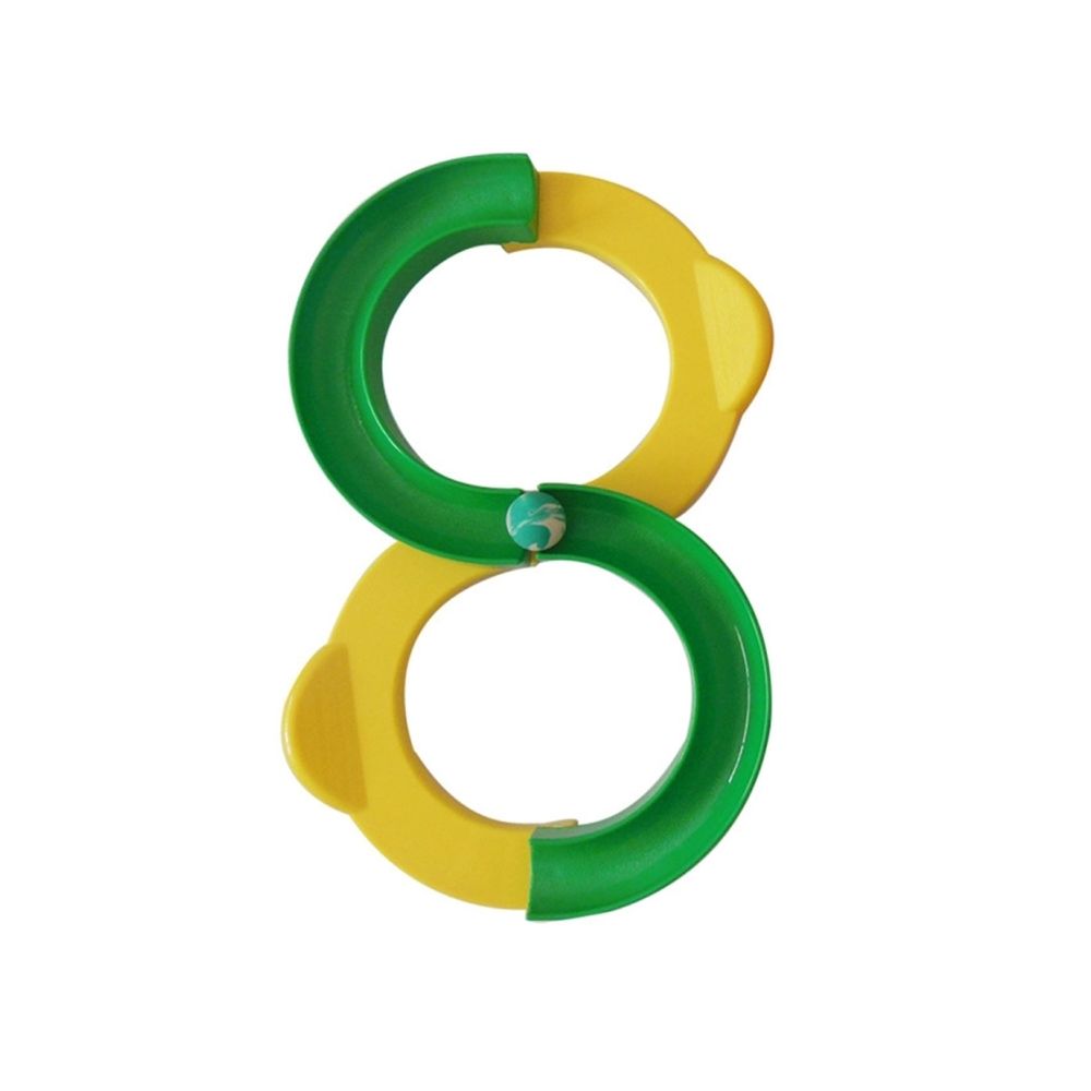Wewoo - Jeu d'éveil jaune et vert Enfants en forme de 88 intégration ferroviaire sens formation jouets attention main-oeil coordination éducatifs, taille: 34 * 21 cm + - Briques et blocs