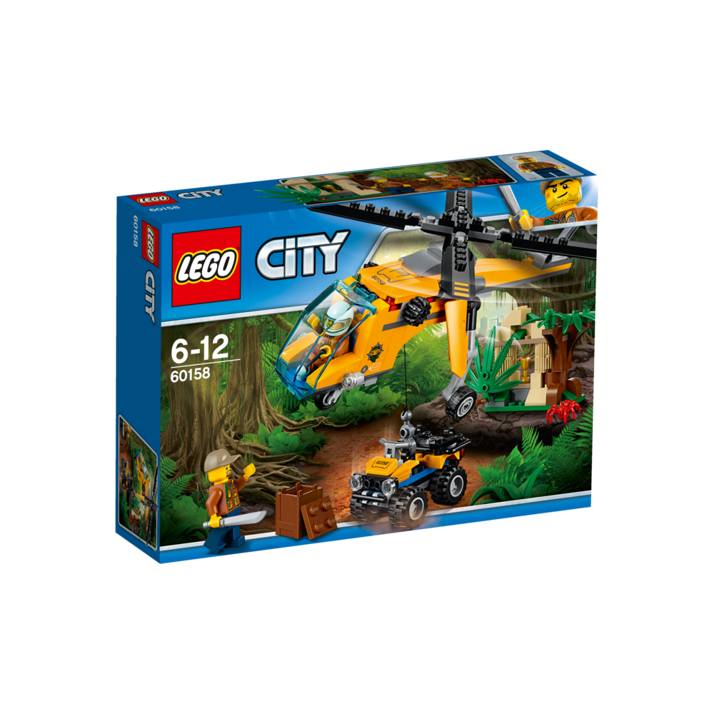 Lego - LEGO® City - L'hélicoptère cargo de la jungle - 60158 - Briques Lego