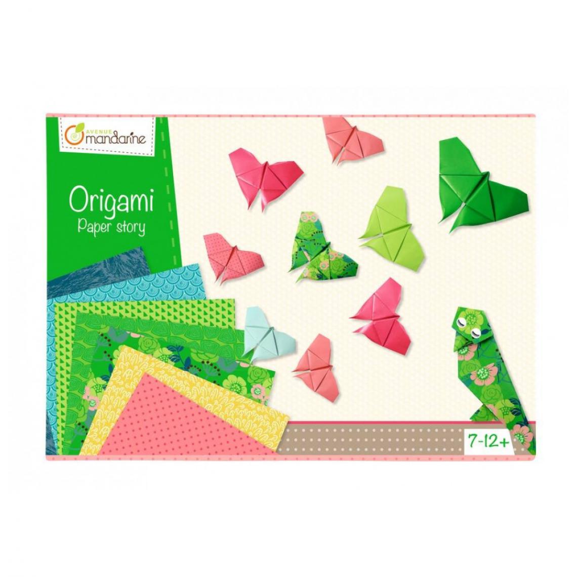 Avenue Mandarine - Coffret créatif - Origami - Décopatch - Image autocollante