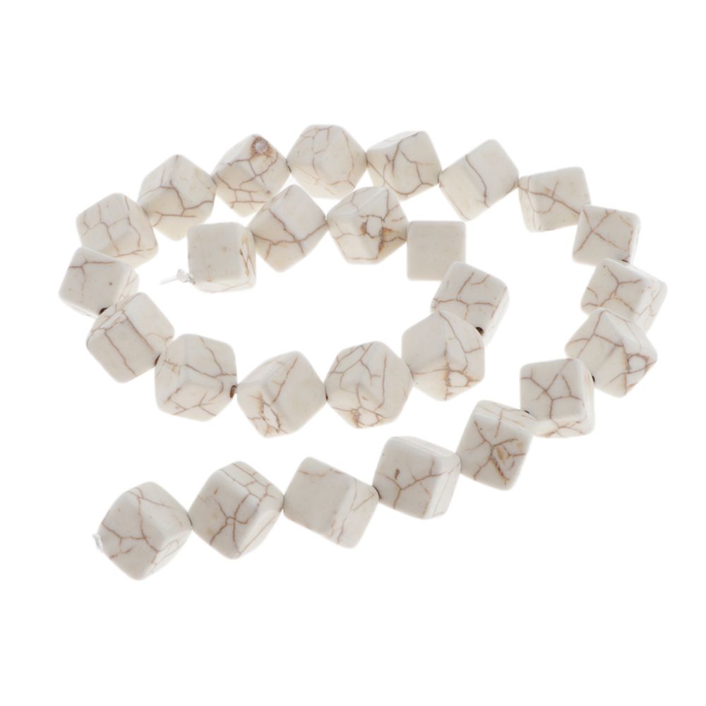 marque generique - 30pcs Turquoise Perles En Vrac Entretoise Fabrication De Bijoux Charmes Blanc - Perles