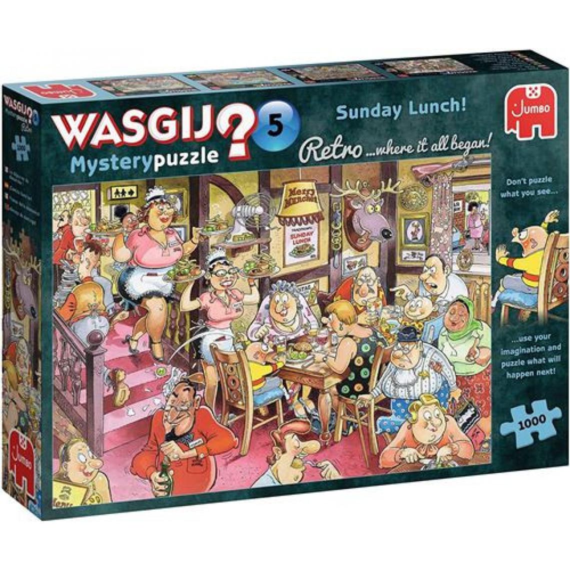 Diset - Puzzle 1000 pièces Diset Wasgij Retro Mystery 5 Sunday Lunch ! - Animaux
